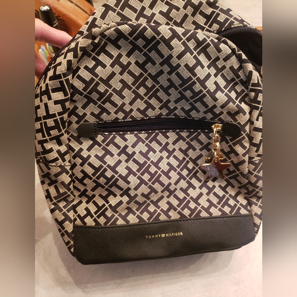 Nice black and gray, small Tommy Hilfiger back pack. Great shape.